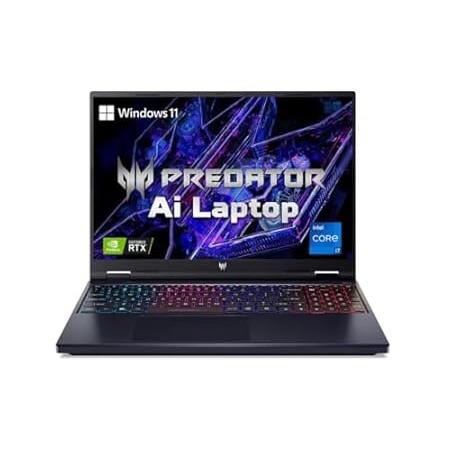 acer Predator Helios Neo 16 Intel Core i7 14th Gen 14700HX - (16GB/512GB SSD/Windows 11 Home/6 GB Graphics/NVIDIA GeForce RTX 4050) PHN16-72 Gaming Laptop (16" WQXGA, Abyssal Black, 2.8 Kg)